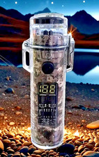 BRIQUET ARC - LAMPE DE POCHE 3 NIVEAUX - BOUSSOLE  CHARGE USB - IDEE KDO MARRON