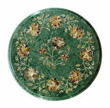 12 " Vert Marbre Rond Table