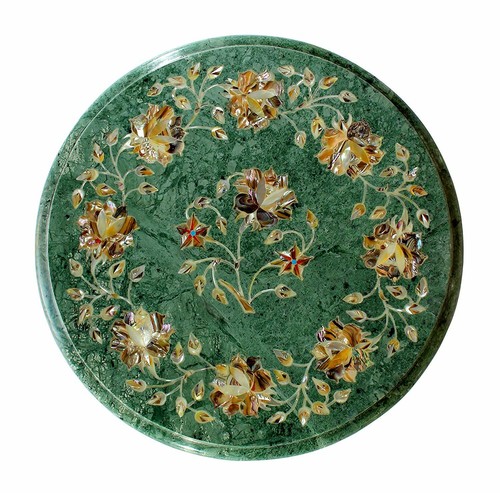 Green marble round - 12",
