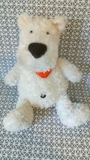 Doudou peluche chien blanc