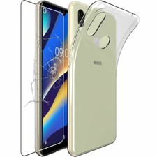 Coque + Film VERRE Trempé Wiko View3 Lite Etui Housse Gel ULTRA FINE Transparent