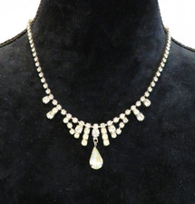 Collier ras du cou en strass vintage