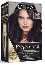Coloration L’OREAL Préférence Toscane Rouge violine burgunoy 4.26