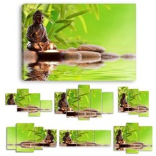 TABLEAU GALET BAMBOU TOILE IMPRIMEE - ZN22 - TABLEAUX BAMBOUS TOILES IMPRIMEES