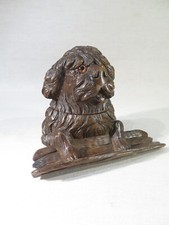 ANCIEN ENCRIER BOIS SCULPTE