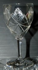 *6 VERRES A VIN CRISTAL BACCARAT ASSOUAN avant 1930 feuilles stylisées ART DECO