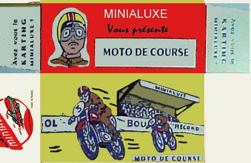 Minialuxe moto course - de, boite