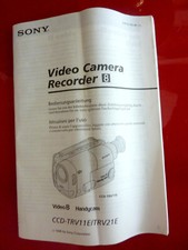 sony  - manuel - video camera 8 - CCD - TRV11 / TRV 21 E - Allemand / Italien ok