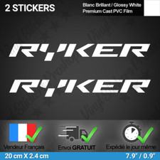 Lot 2 stickers pour RYKER CAN-AM blanc BRP tuning autocollant logo 900 quad 600