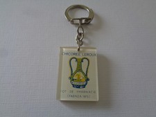ANCIEN PORTE CLE CHICOREE LEROUX POT DE PHARMACIE (FAENZA 16eS)