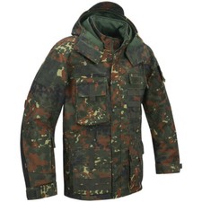 Brandit Performance Outdoor Veste Manteau Tactique À Capuche Hydrofuge Flecktarn