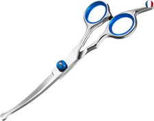 Ciseaux de toilettage pour chiens et chats - Ciseaux incurvés - Ciseaux ronds 