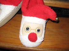 PJ COUTURE Womens LARGE 9-10 SANTA CLAUS CHRISTMAS Slippers COZY SIZE LARGE NWT