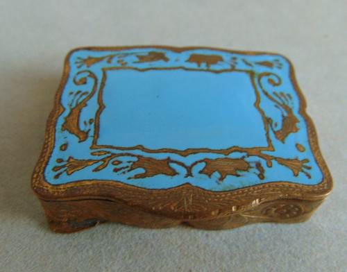 Boîte timbres ancienne en - à,
