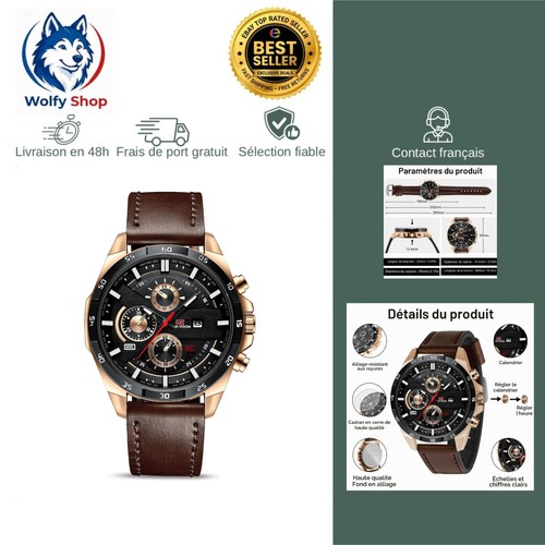 Montre homme chronographe 55mm - montre,