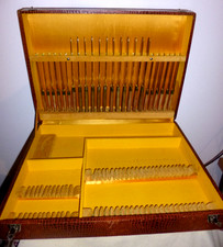 Ancien écrin coffret vide Pour Ménagère 37 pièces + 24 couteaux  soit 61 pièces
