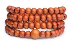 Mala Bracelet Collier bois de santal bouddha 108 perles bois de Santal Chapelet 