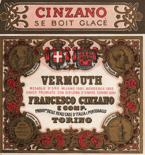 Etiquette ancienne cinzano - ancienne,