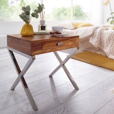FineBuy Table de chevet Bois
