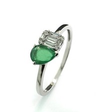 Bague En Or Blanc 750 Avec