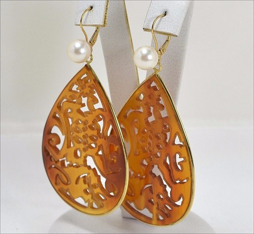 Boucles oreilles jaune 18 - or,