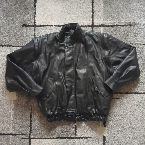 Veste blouson cuir noir - veste,