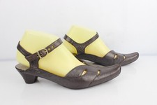 Fugitive chaussures à brides ouvertes sandales cuir taupe T 39 TBE