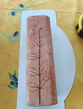 Vase Signé R Leduc Feuillage Vallauris  Capron Hauteur : 25cm Par 8 Cm 