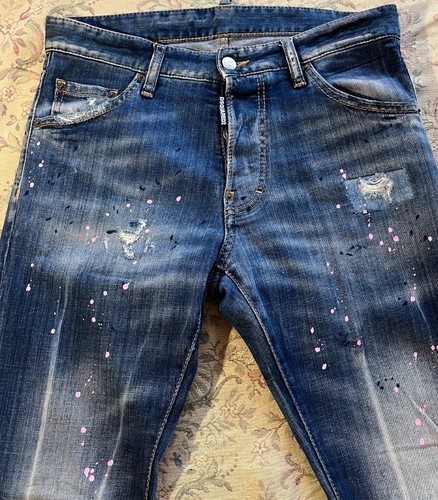Jean denim rose - , bleu