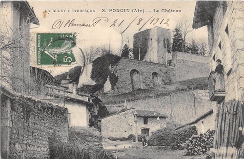 Cpa poncin chateau - cpa, 01