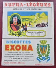 BUVARD - BISCOTTES EXONA - NAPOLÉON ET SES MARÉCHAUX - MARÉCHAL BESSIÈRES -