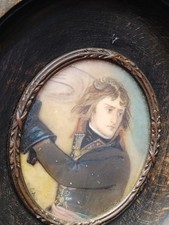 PEINTURE , MINIATURE NAPOLEON BONAPARTE