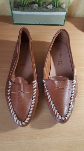 Mocassins cuir véritable - en,