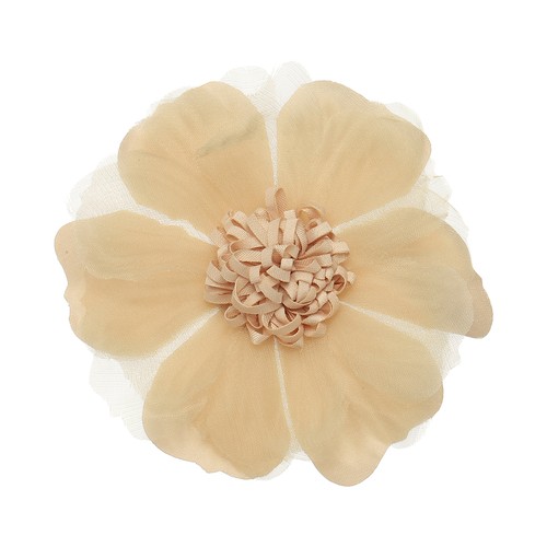 Broche fleur tissu - 4", pour