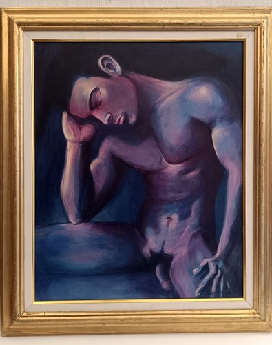 Tableau peinture huile sur - ,