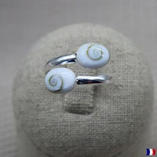Bague argent 925 femme nacre