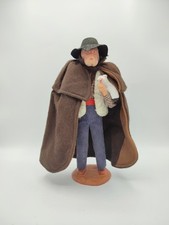 Santon de Provence, Terre cuite, Le berger, Signé Escoffier