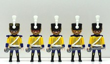 5 X Garde Hussard Dragon Soldat Jaune Royal Bleu Playmobil À Napoleonic Custom