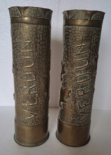 Paire vases obus - de, travail