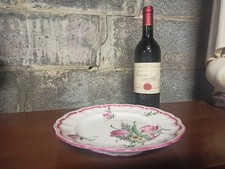 Plat à tarte ancien en faïence de Lunéville modèle Réverbère.