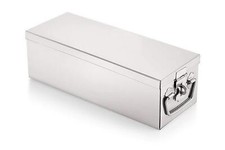 Boîte à bijoux en acier inoxydable, casier bancaire, caisse à argent, 8 "x...