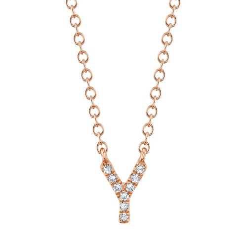 14k rose diamant lettre - diamant,