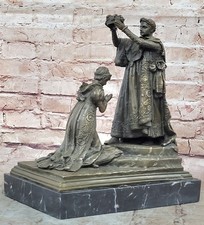 Signée Bronze Sculpture Statue Napoléon Et Josephine Couronnement Fisher Œuvre