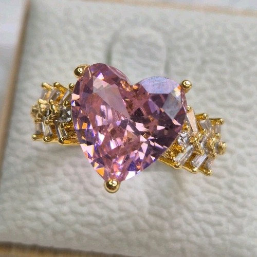 Bague sertie plaqué or - bague, en