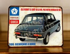 Plaque métal Simca 1100