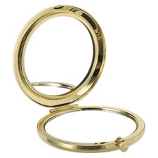 Miroir pliable vintage - creux compact pliable doré avec strass -