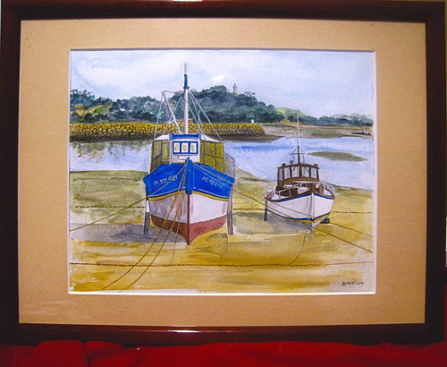 Tableau aquarelle marine - aquarelle,