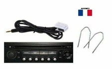 Cable auxiliaire mp3 autoradio PEUGEOT CITROEN RD4 12pin + 2 cles demontage