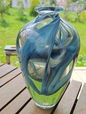 Vase Alain & Marisa Bégou – verre soufflé signé – France 1982 – Pièce