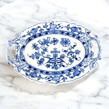 Plat Creux Ansé Corbeille Teichert Meissen Zwiebelmuster 33 cm